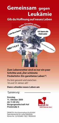 Flyer Jutta Gebhardt